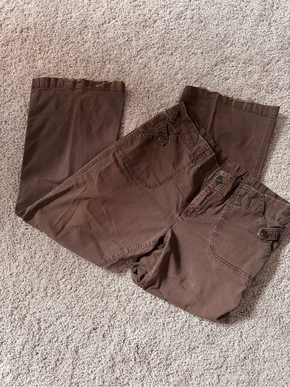 Well-Loved Y2K Faded Glory Brown Casual Straight-Leg Pants